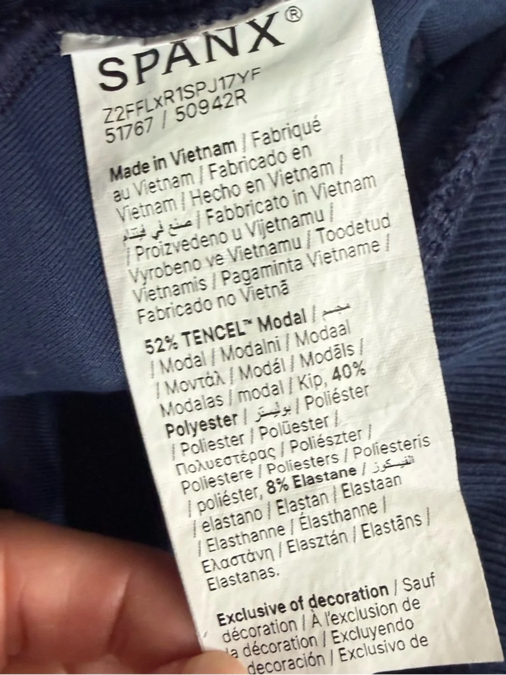 SPANX AirEssentials Sweatsuit Large Navy Full Zip Jacket Flare Pants Set